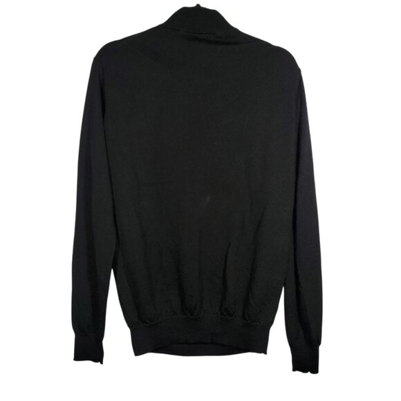 NWOT Peter Millar Sweater Women's M Black 1/4 Zip Pullover Merino Wool Blend - Picture 3 of 5